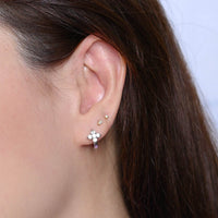 Liana Floral Huggies | Silver