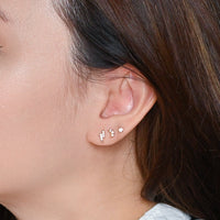 Luna Moon Studs | Gold