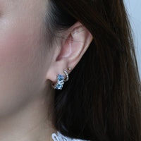 Jada Hoops | Ombre Blue Silver