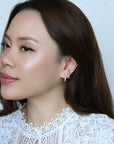 Aomi Hoops | Clear Gold