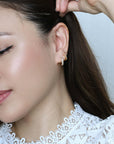 Aomi Hoops | Clear Gold