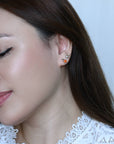 Mandarin Studs | Silver