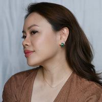 Jada Hoops | Emerald Silver