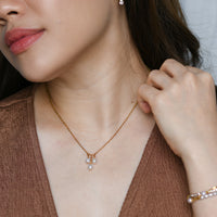 Lune Triple Pearl Necklace