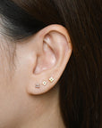 Sweet Orkid Flatback Earring | Opalite Gold