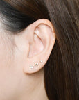 Meadow Flower Flatback Earring | Clear Gold