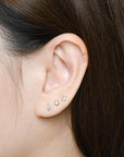 Nova Star Flatback Earring | Sky Blue Gold