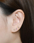 Nova Star Flatback Earring | Rainbow Gold