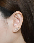 Meadow Flower Flatback Earring | Clear Silver