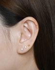 Gemini Flatback Earring | Opalite Gold