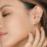 Peach Starfish Stud | Gold