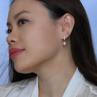 Alenka Minimalist Pearl Dangles
