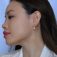 Maria White Pearl Dangles