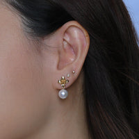 Maria White Pearl Dangles