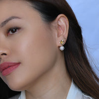 Maria White Pearl Dangles