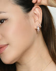Nicole Hoops | Clear Rose Gold