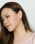 Nicole Hoops | Clear Rose Gold