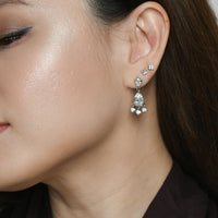 Aura Teardrop Dangles | Silver