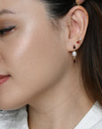 Red Ines Pearl Dangles