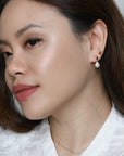 Red Elara Pearl Dangles | Gold