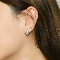 Madison Hoops | Clear Platinum