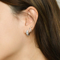 Madison Hoops | Clear Platinum