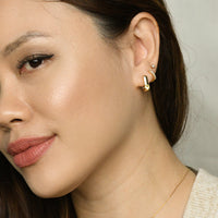 Sienna Minimalist Huggies | Sunrise Gold