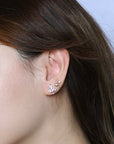 Ebony Tree Studs | Gold Pink
