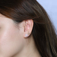 Ebony Tree Studs | Gold Pink