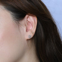 Lumi Snowflake Studs | Silver