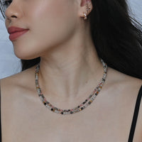 Lizzie Black Rhodochrosite Necklace