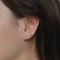 Evie Heart Studs | Gold Taffy