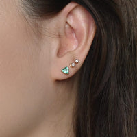 Evie Heart Studs | Gold Pine