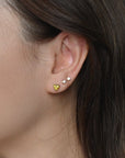 Evie Heart Studs | Gold Sunshine
