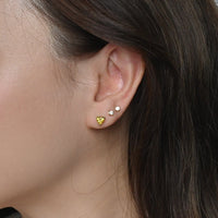 Evie Heart Studs | Gold Sunshine