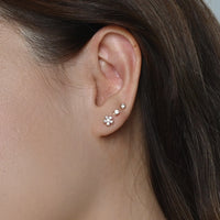 Annalis Pink Flower Studs