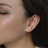 Annalis Pink Flower Studs