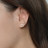 Jeannie Horseshoe Studs | Gold