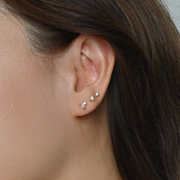 Iman Minimalist Studs | Opal Gold