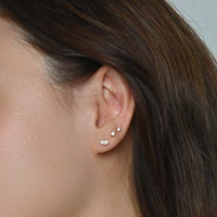 Naomi Marquise Studs | Gold