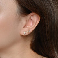 Lightning Bolt Studs | Gold