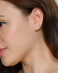 Iman Minimalist Studs | Opal Silver