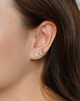 Naomi Marquise Studs | Silver