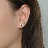 Ava Butterfly Studs | Silver