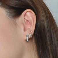 Gigi Cluster Huggies | Halo Blue Silver