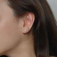 Orkid Studs | Opal Silver