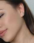 Orkid Studs | Opal Silver