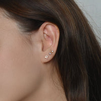 Orkid Studs | Opal Silver
