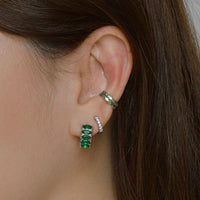 Pippa Cuffs | Emerald Silver
