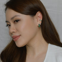 Pippa Cuffs | Emerald Silver
